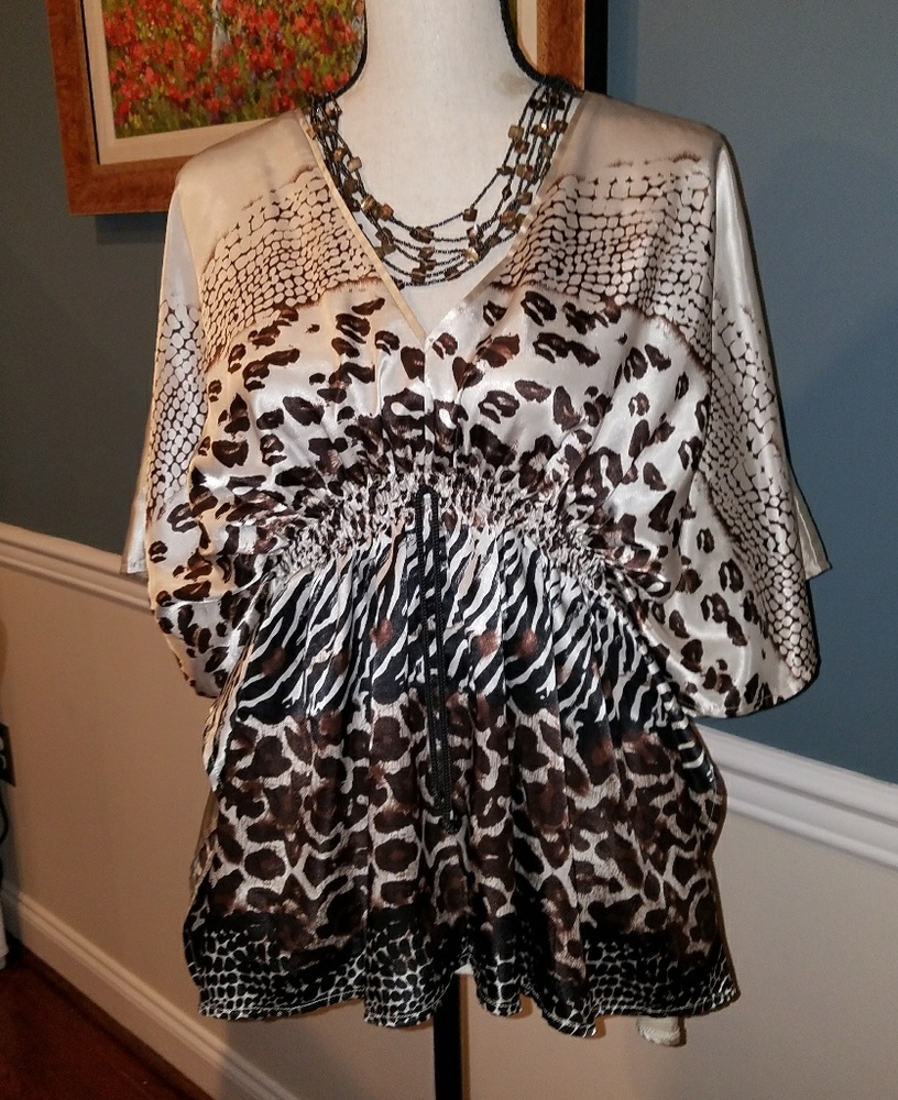 Flattering Animal  Print Top